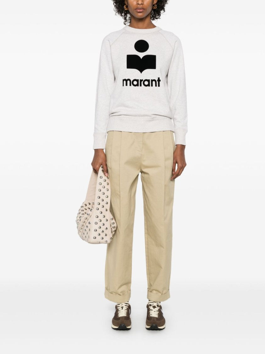 Isabel Marant Étoile Grey Crew Neck Bold Graphic Logo Sweater