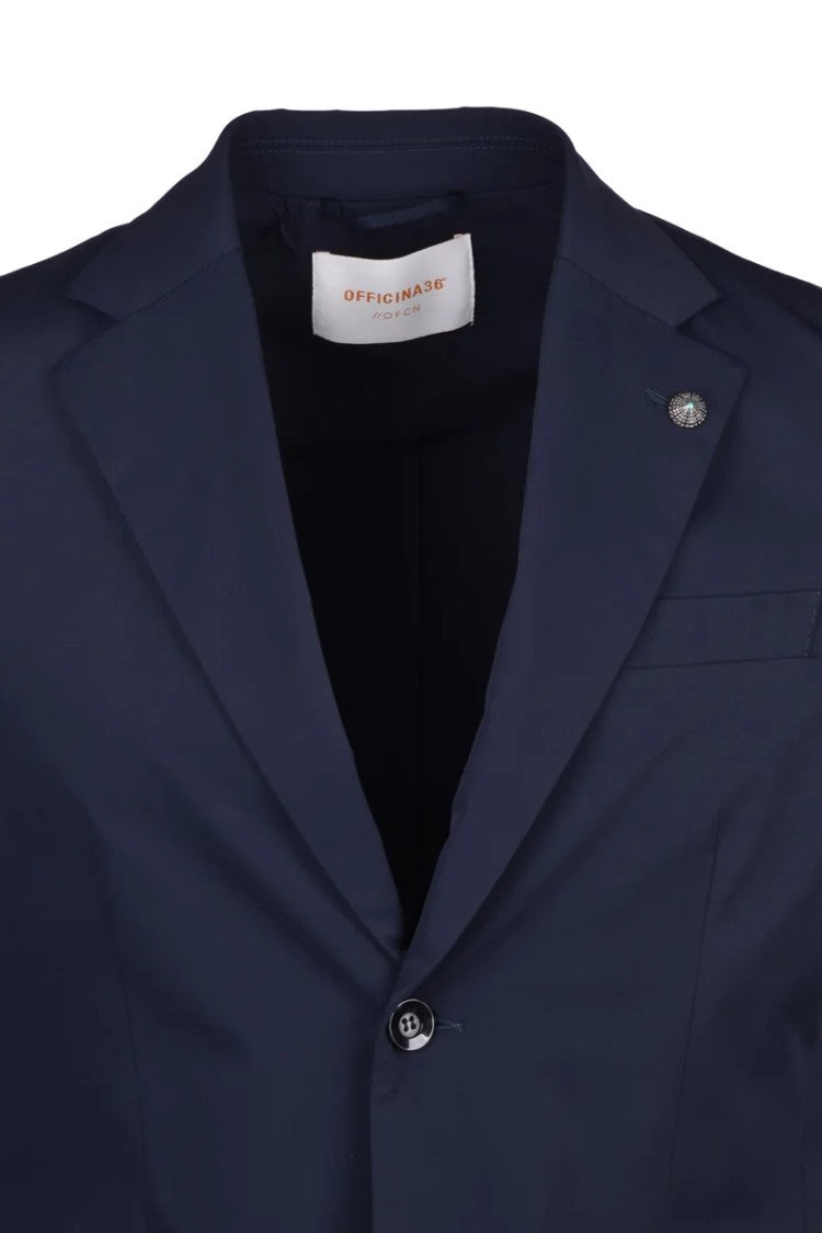 Officina 36 Men's Nylon Effect Jacket - Blue