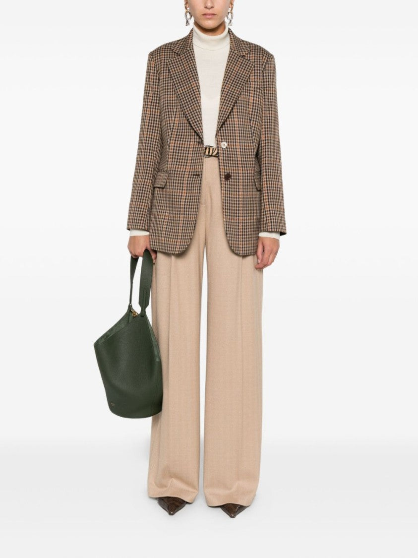 Liu Jo Tailored Checkered Jacket With Notched Lapel