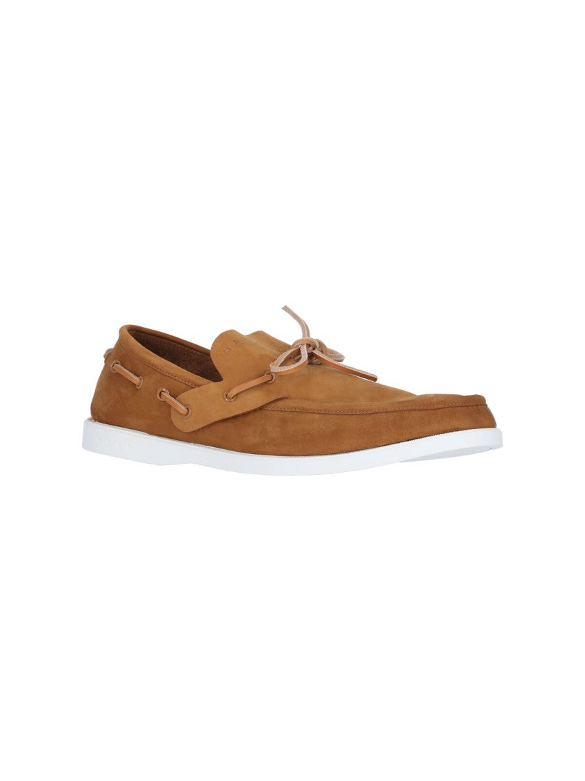 Marni Logo Moccasins – Brown