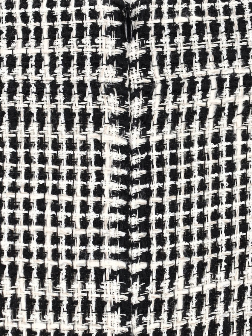 Gianluca Capannolo Houndstooth Midi Skirt – White