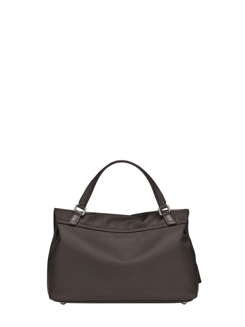 Zanellato Brown Silver-Tone Turn-Lock Shoulder Bag