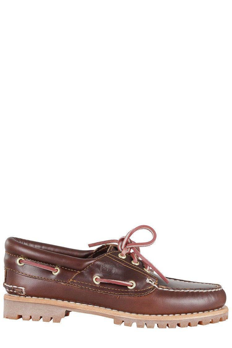 Timberland Brown Boat Shoe Leather-Laced Leather Loafers