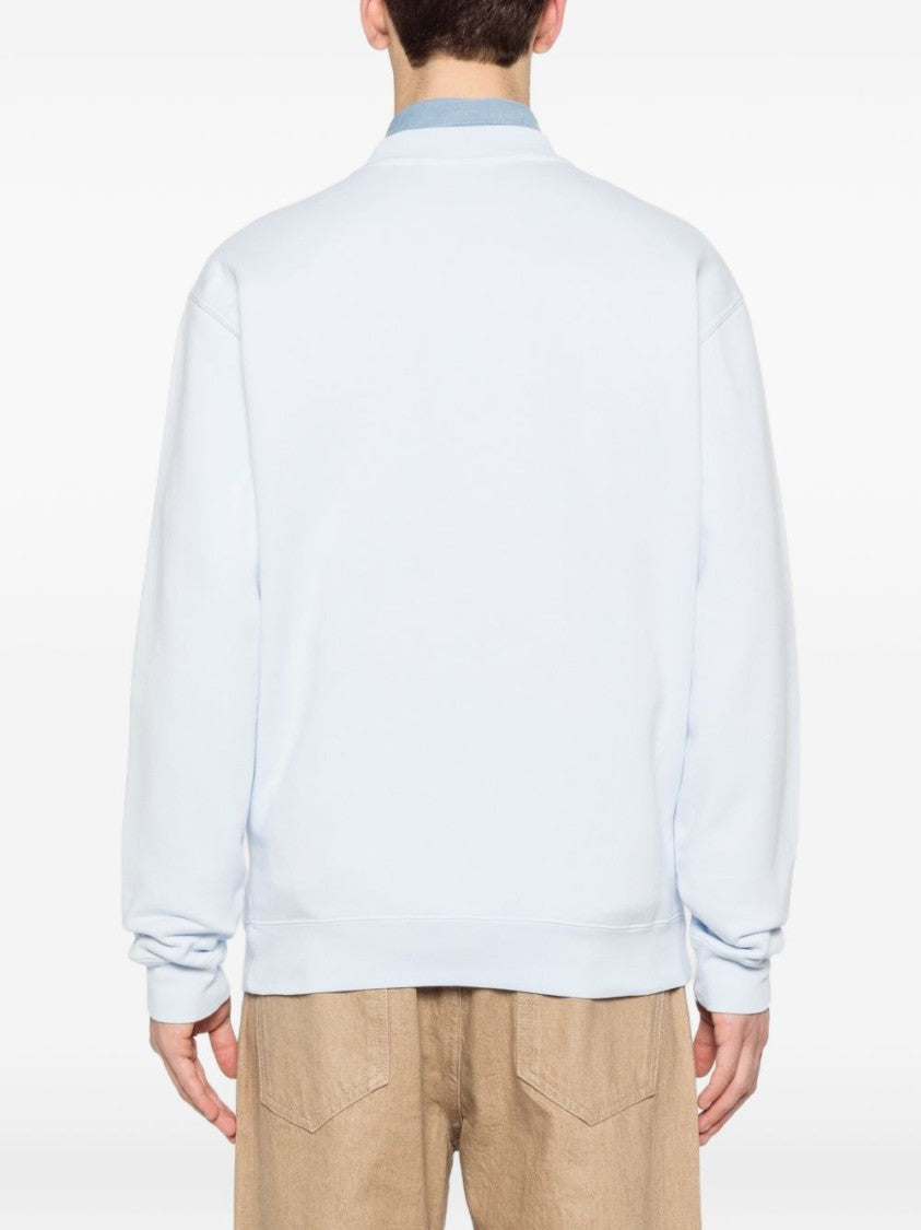 Jacquemus Clear Blue Logo Patch Cotton Sweatshirt
