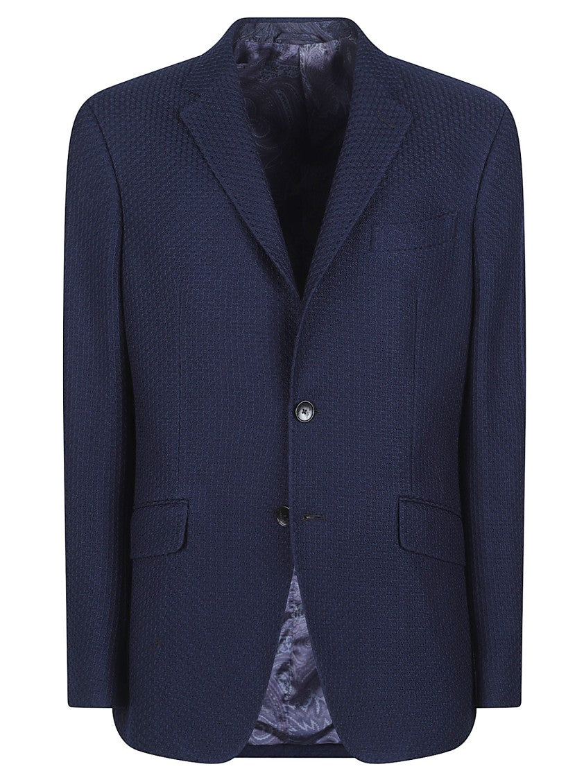 Etro Blue Roma Cotton Blazer