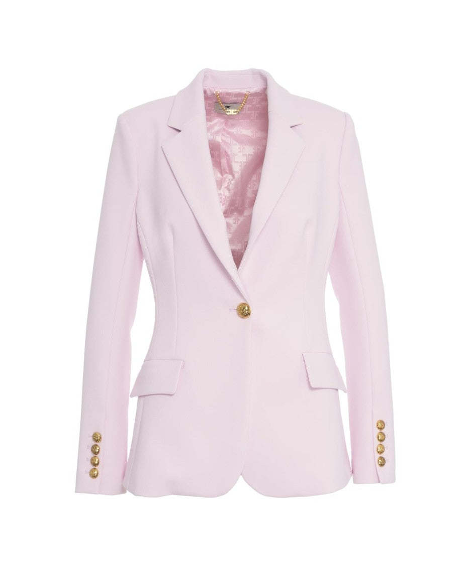 Elisabetta Franchi Single-Breasted Blazer In Crepe