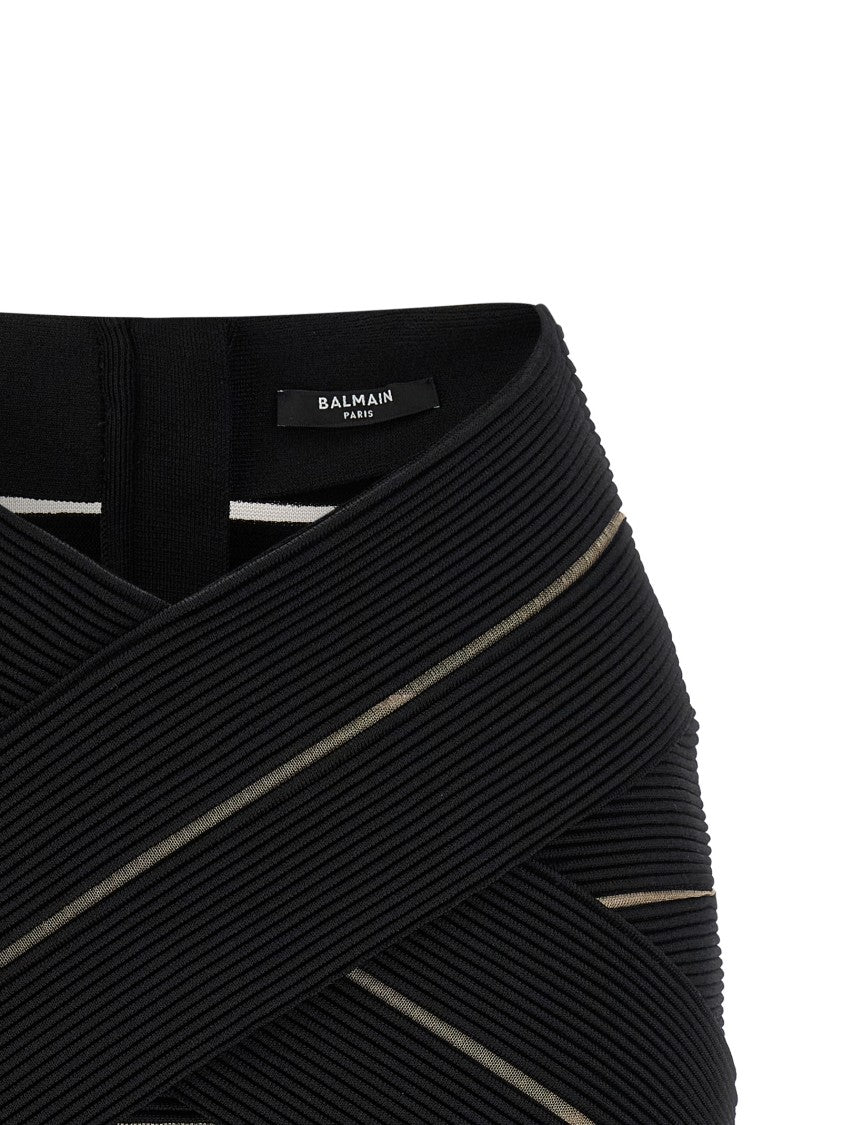 Balmain V-Shaped Waist Skirt