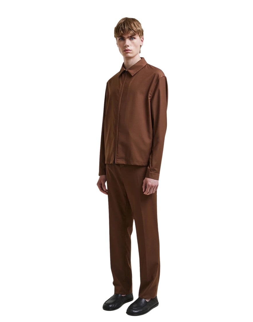 Hevo Lightweight Wool Blend Verdemare Jacket With Hidden Zip Closure