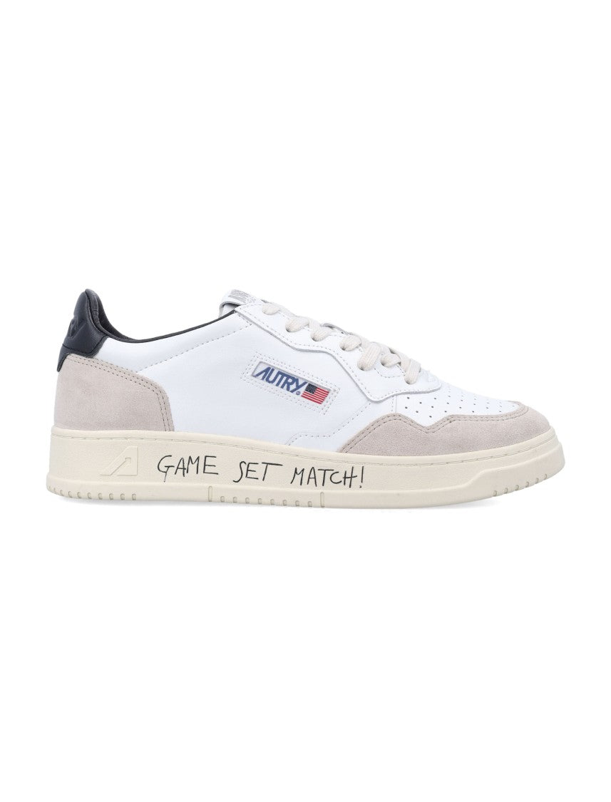 Autry Medalist Low White & Black Leather Sneaker