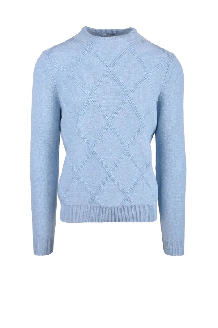 Malo Optimum Wool Cashmere Sweater - Light Blue