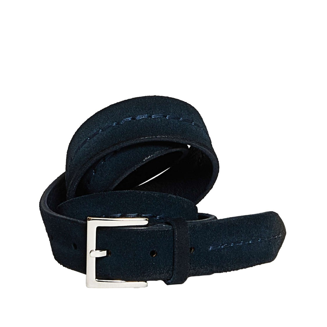 Orciani Blue Vintage Split Belt With Stitching