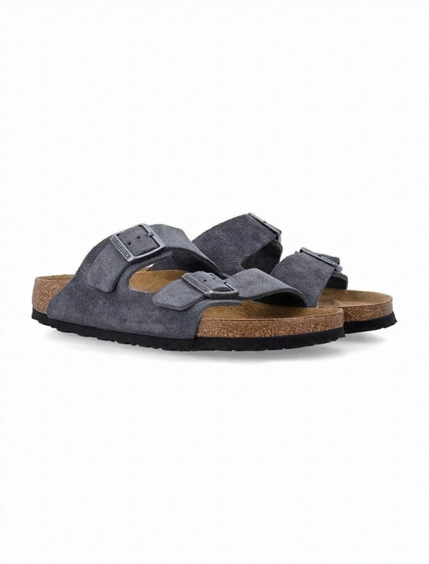Birkenstock Suede Mule Adjustable Buckle Slipper