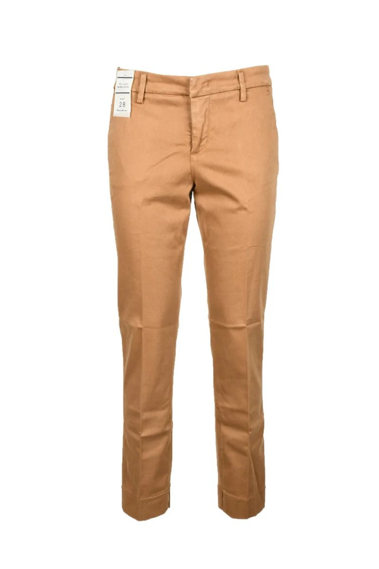 Re-Hash Tailored Beige Lyocell Blend Trousers With Functional Pockets