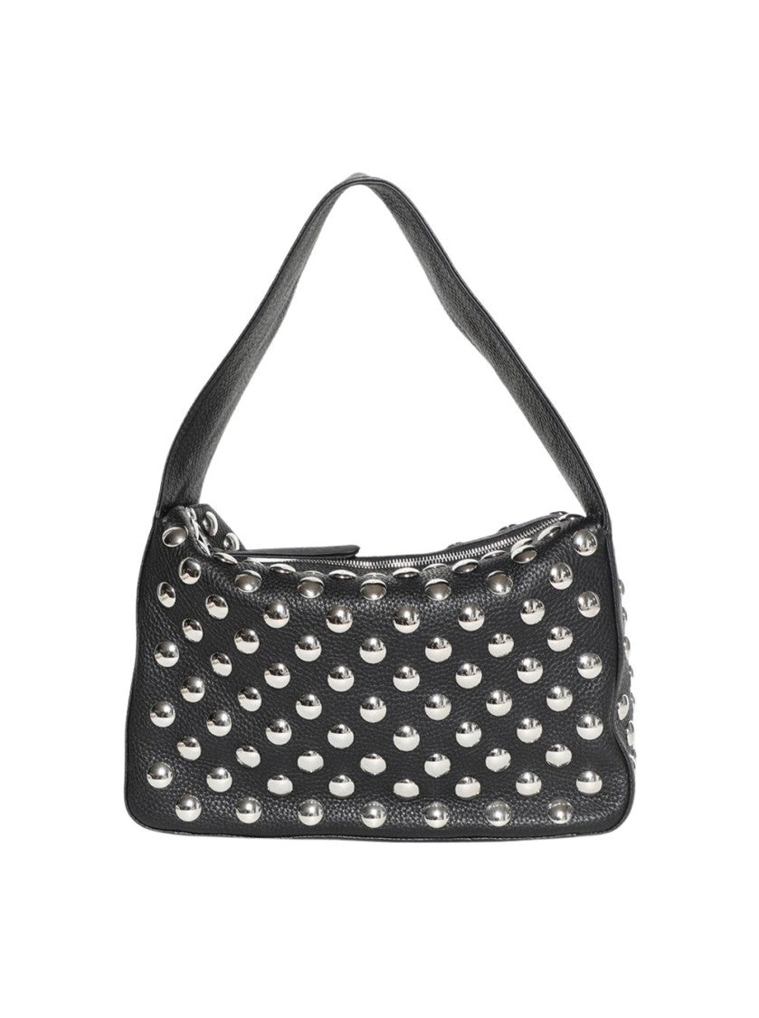 Khaite Elena Studded Shoulder Bag Black