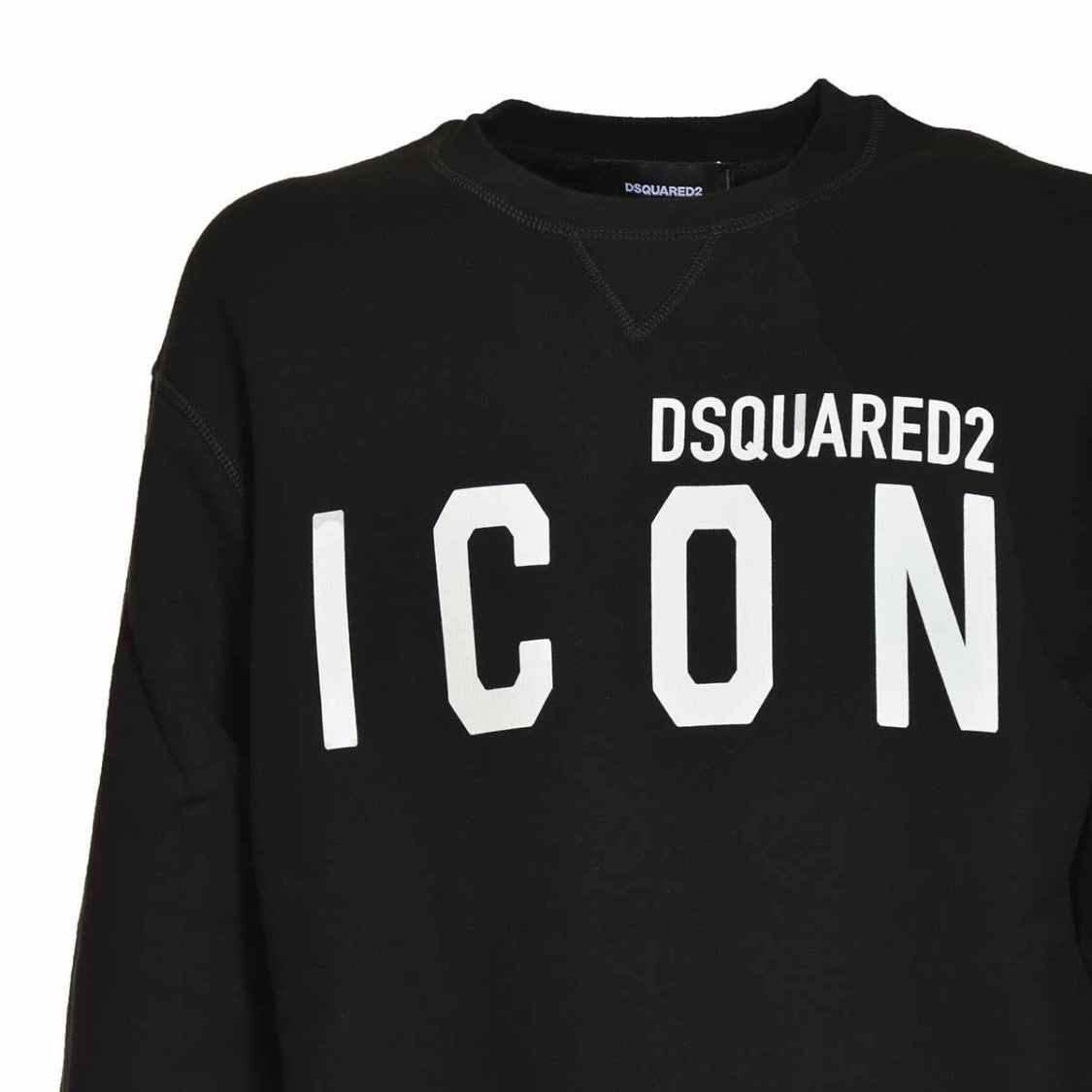 Dsquared2 Black Crewneck Sweatshirt With Bold Icon Print