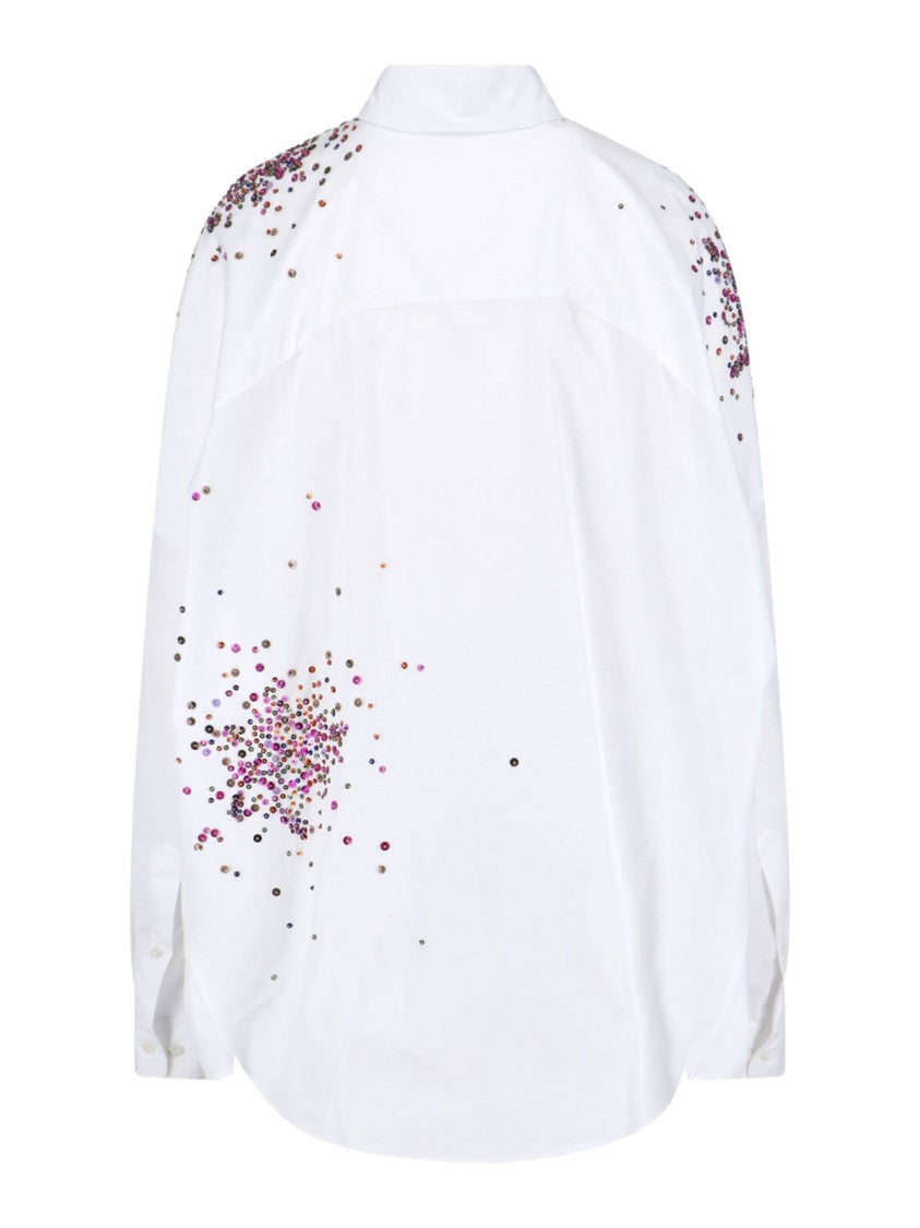 Dries Van Noten Structured White Shirt With Tailored Fit And Crisp Design