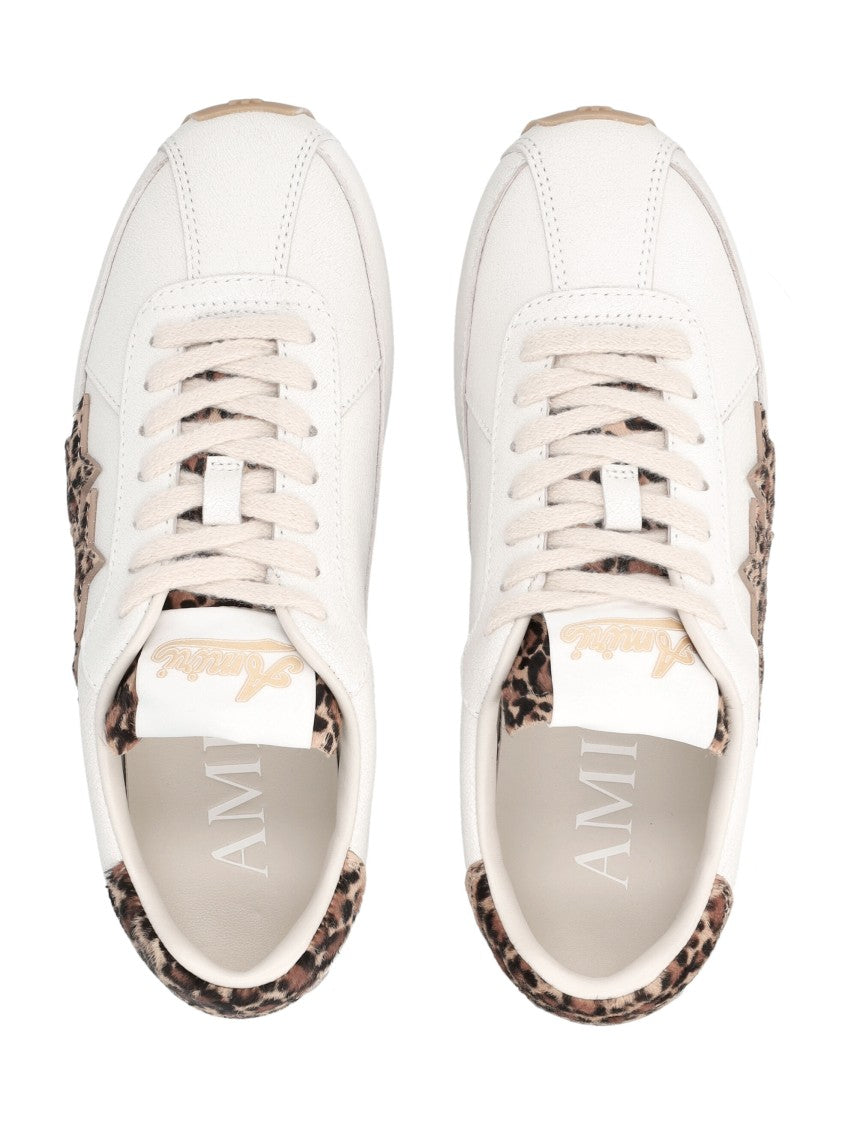 Amiri Pacific Flat Low Star Leopard Sneakers