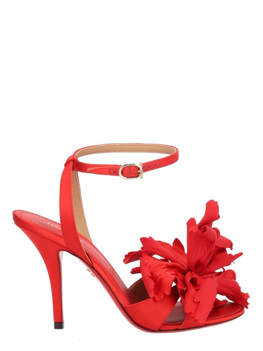 Ferragamo Leather Stiletto Ankle Strap Sandals