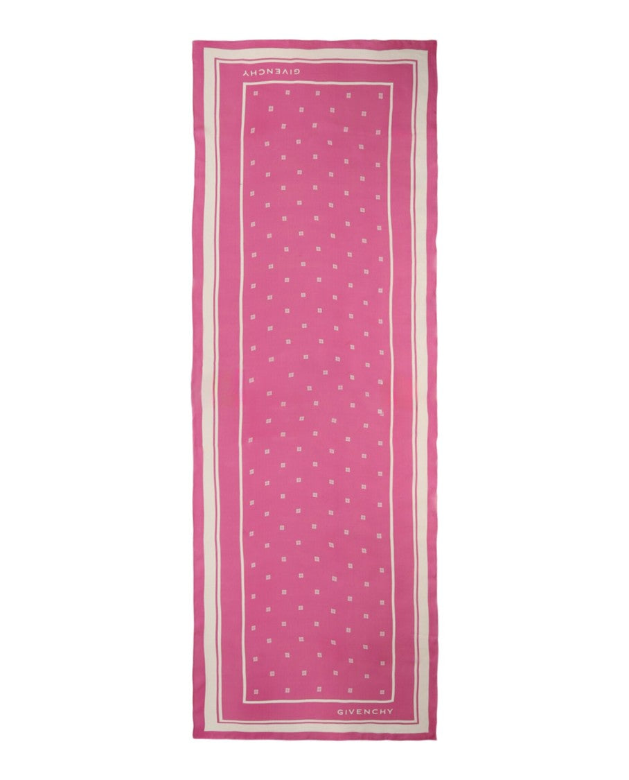 Givenchy Plumetis Oblong Scarf With 4G Logo Border