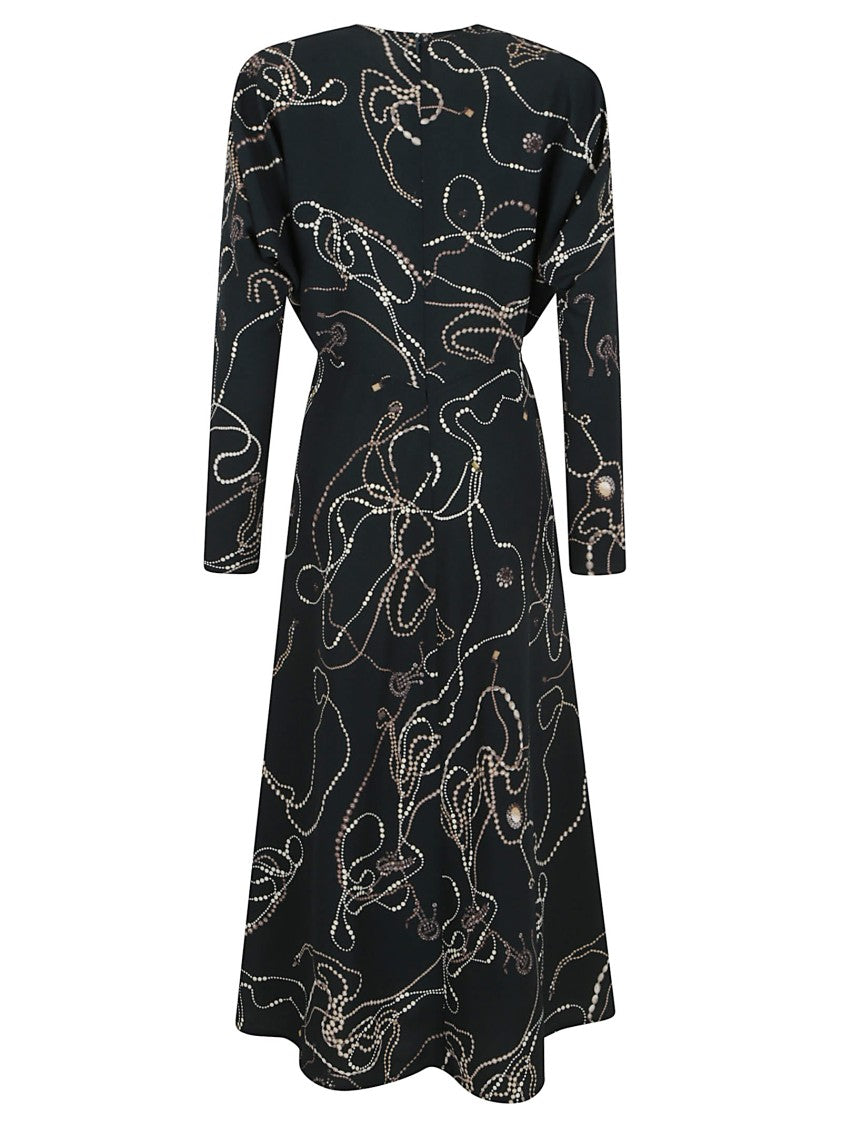 Victoria Beckham Long Sleeve Dolman Midi Dress