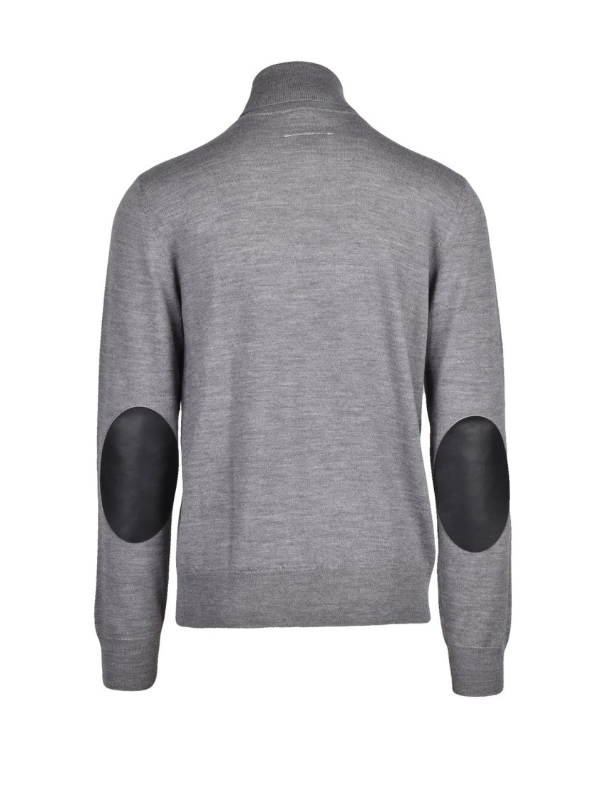 Mm6 By Maison Margiela Grey Minimalist Virgin Wool-Blend Sweater