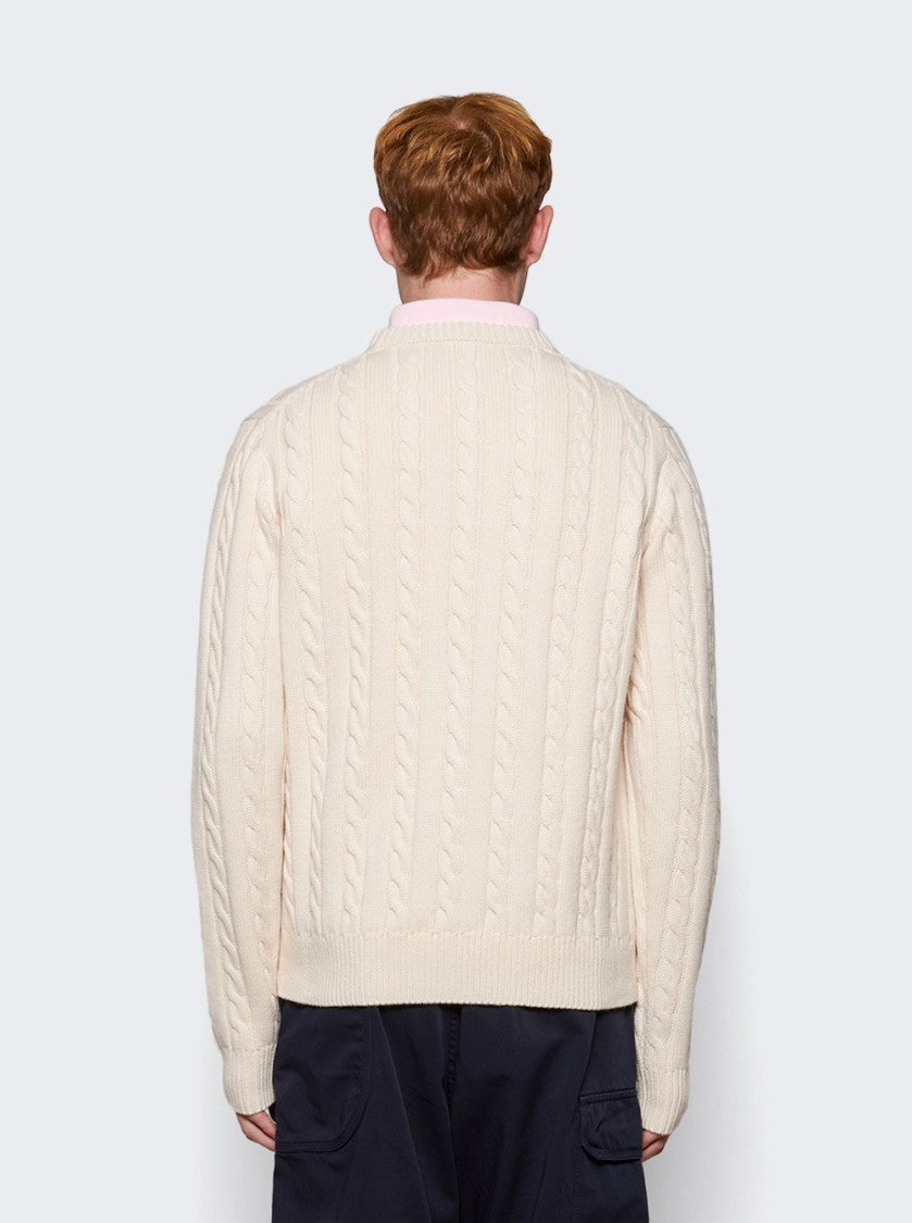 Fila+ F+ Cable Knit Crewneck Sweater