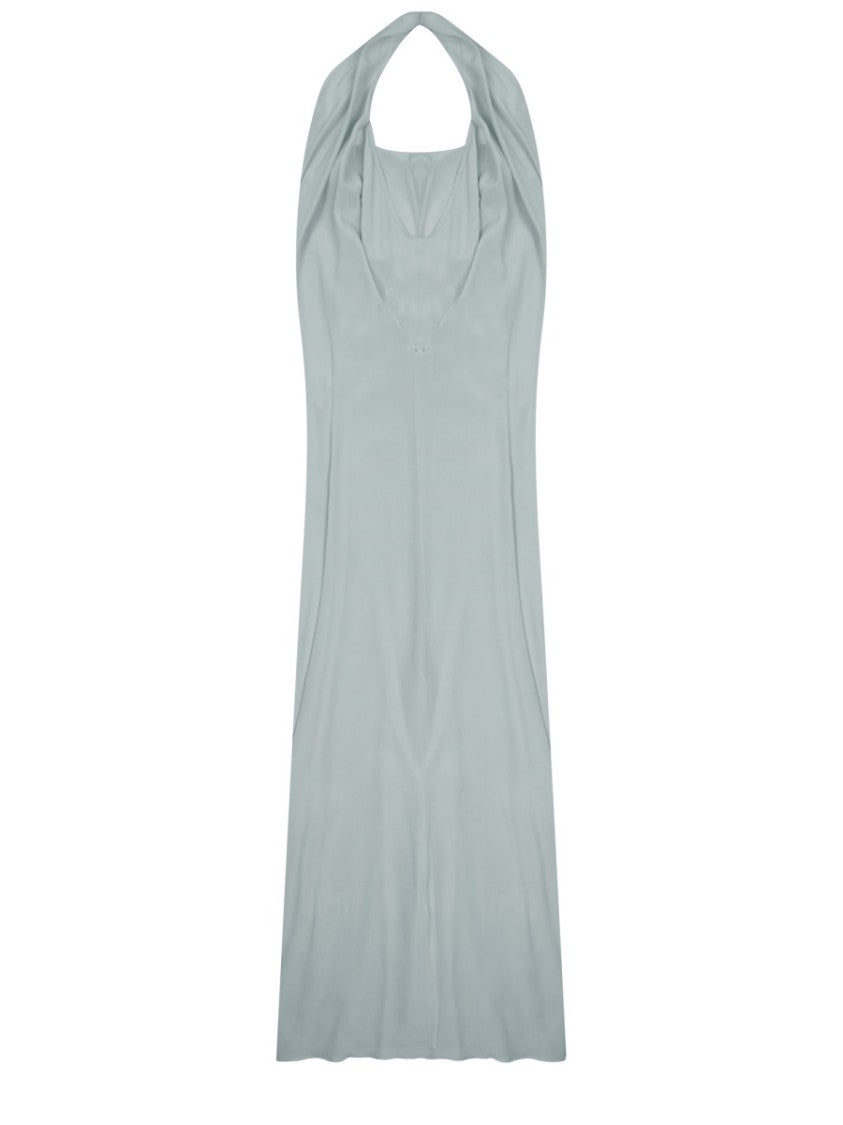 Alysi Silk Halter Neck Evening Dress