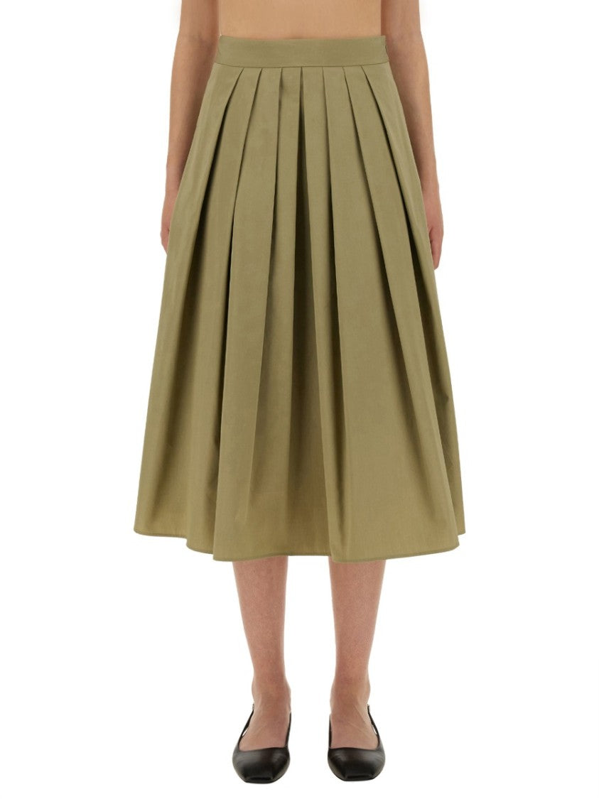 Aspesi Mid-Calf Wide Fit Cotton Skirt