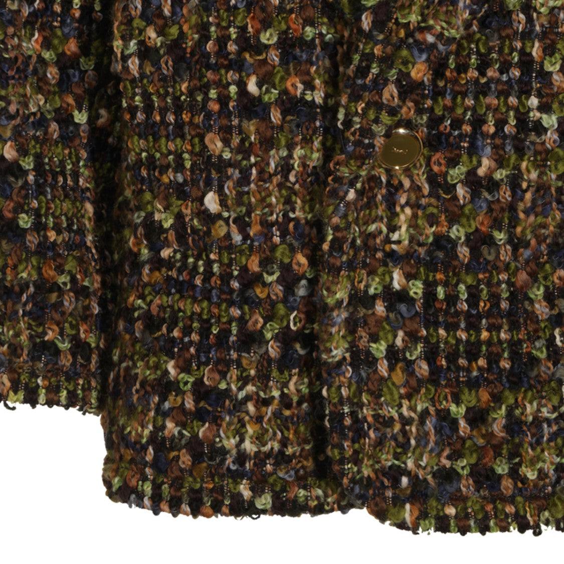Saint Laurent Green Bouclé Wool Blazer