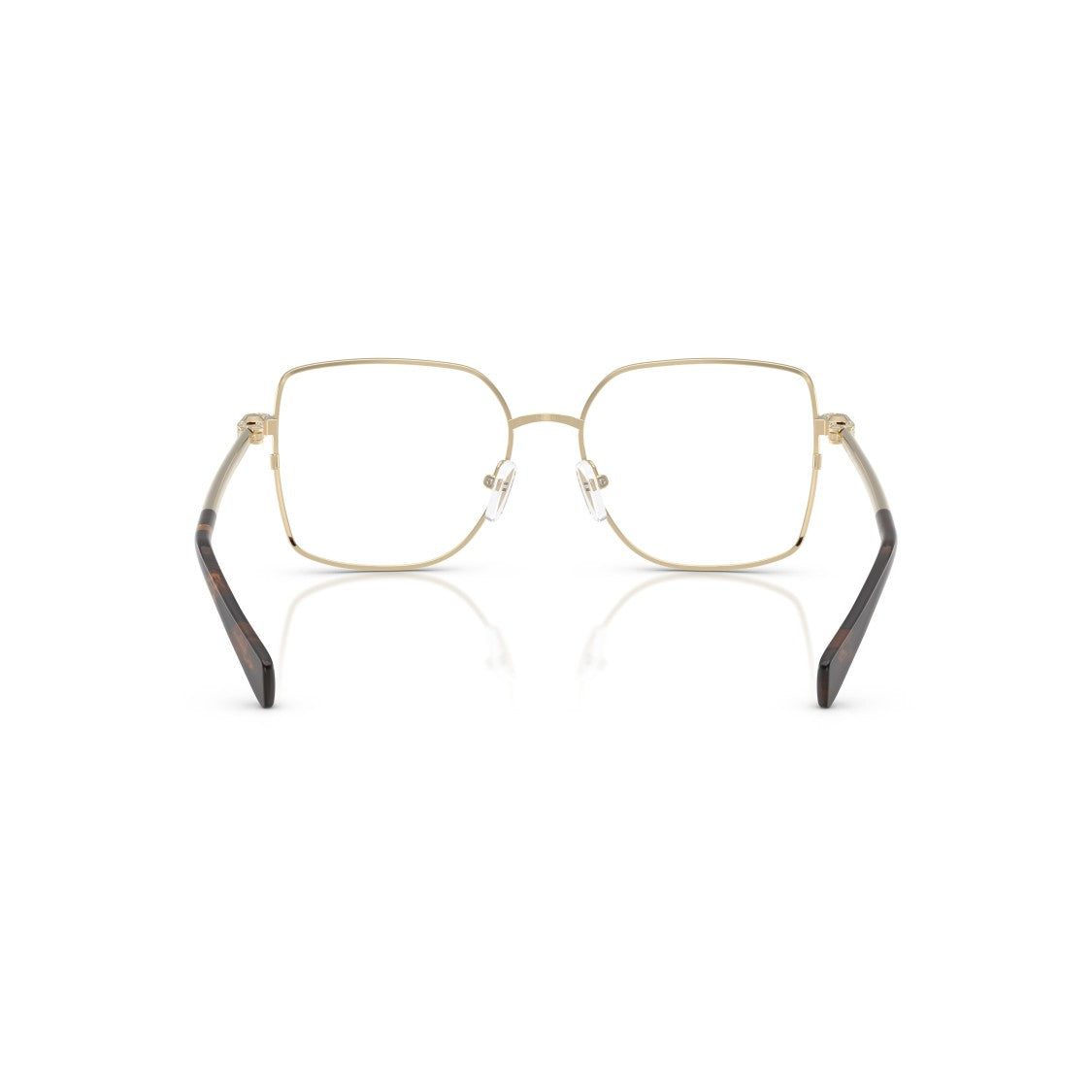 Michael Kors 0Mk3091b Square Metal Gold Finish Eyeglasses With Tortoiseshell Tips