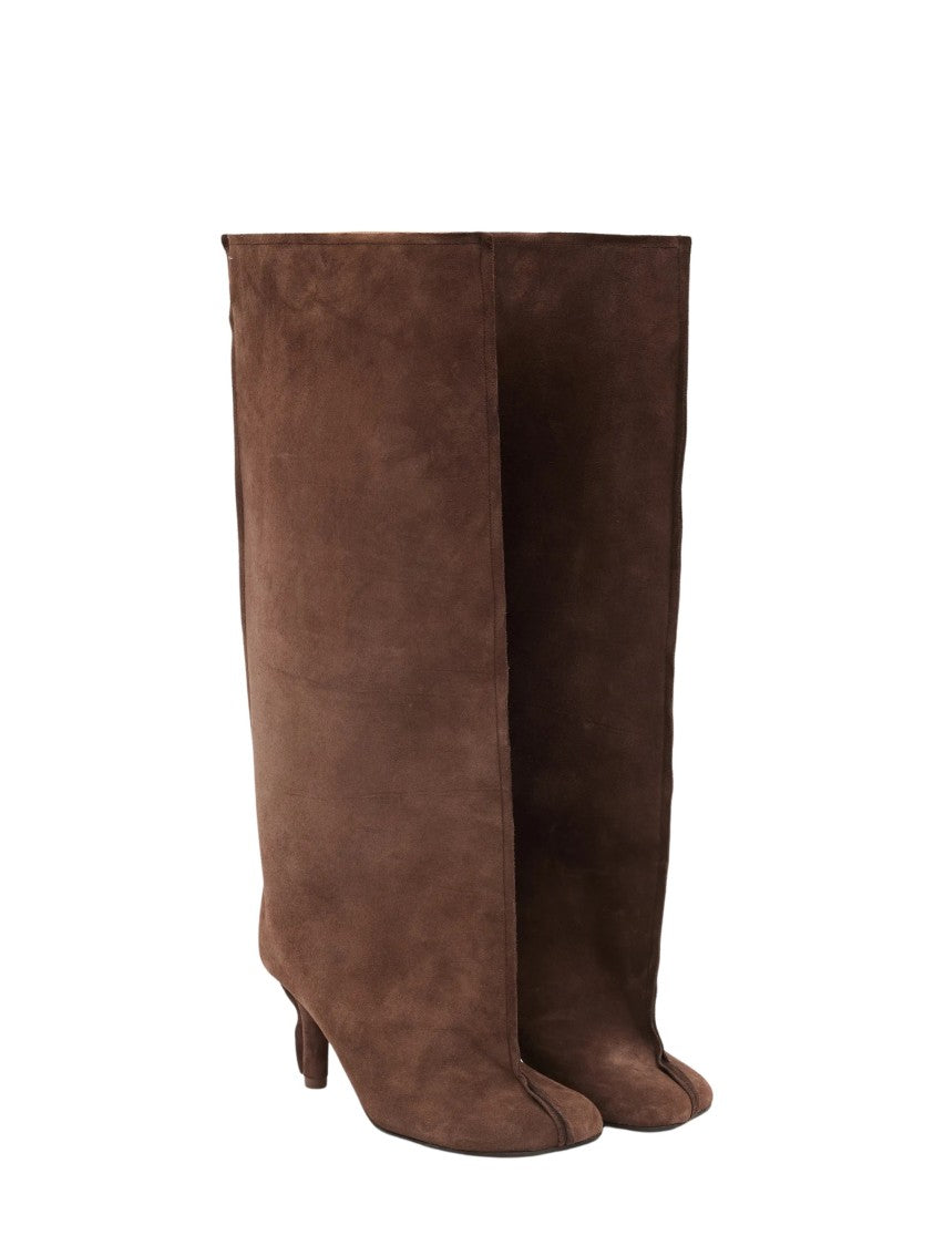 Mm6 By Maison Margiela Anatomic Kitten Heel Suede Boots