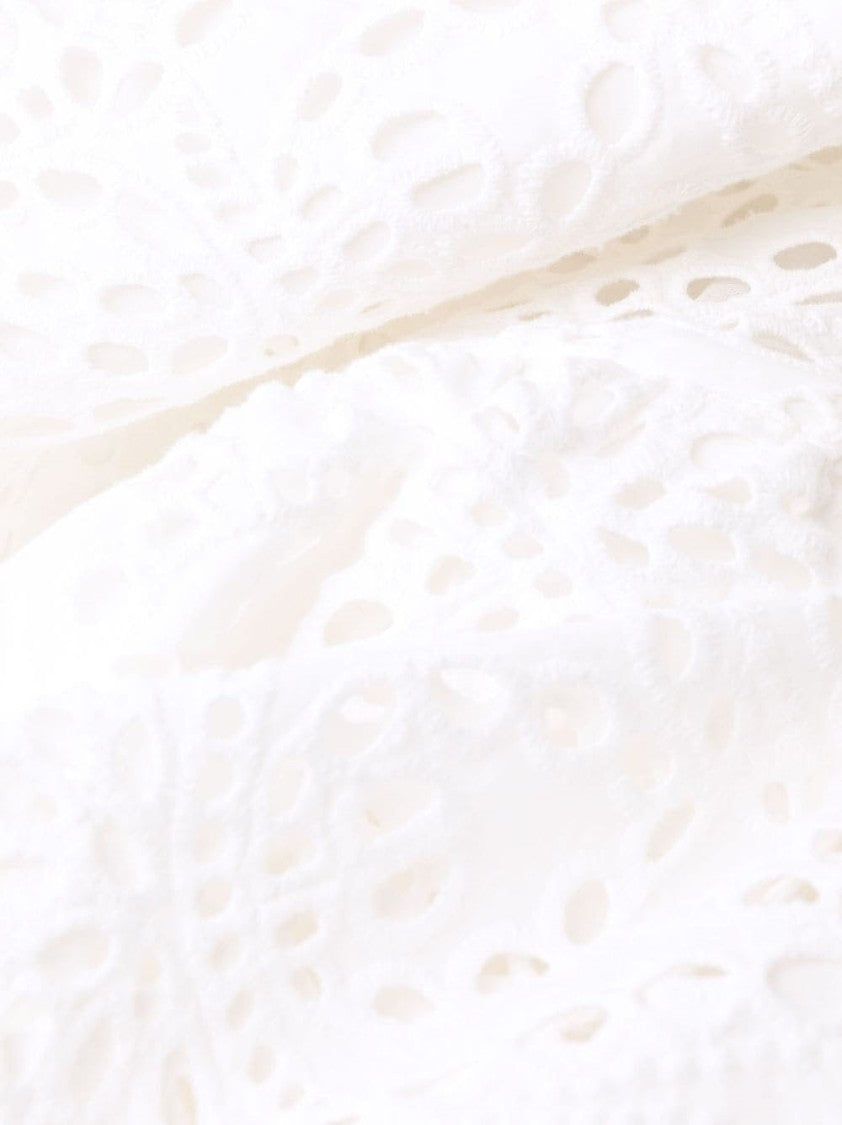 Self-Portrait White Broderie Maxi Dress