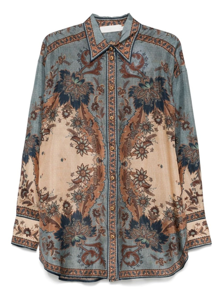 Zimmermann Silk Shirt With Floral And Paisley Print