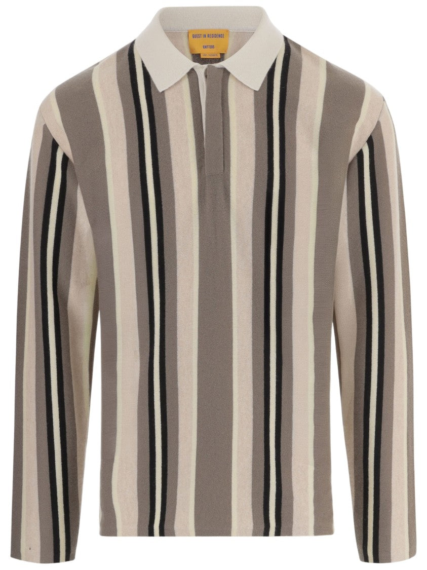 Guest In Residence Striped Cashmere Polo Shirt