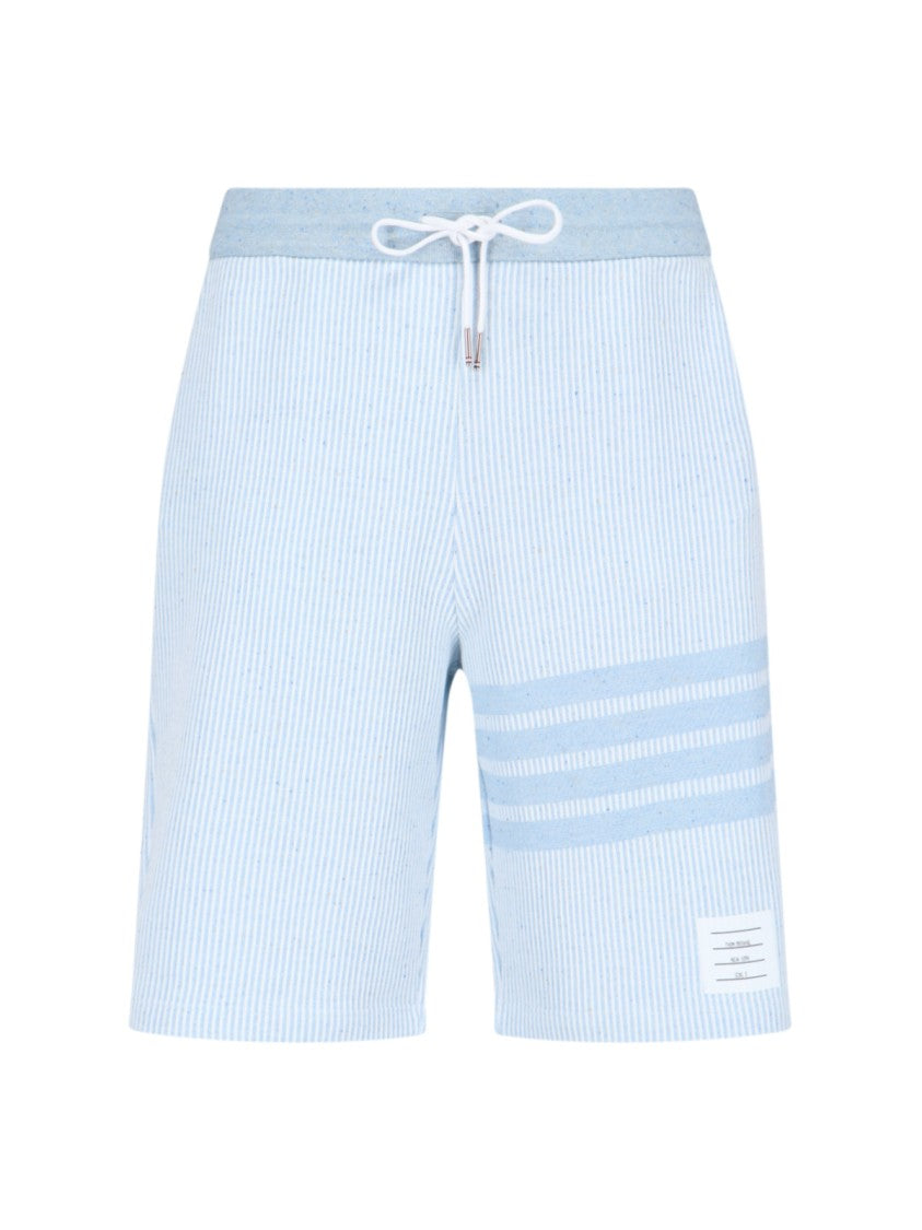 Thom Browne "4-Bar" Sport Shorts – Light Blue