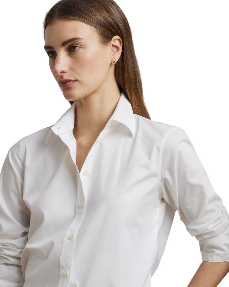 Lauren Ralph Lauren Jamelko Long Sleeve Shirt With Button-Down Front