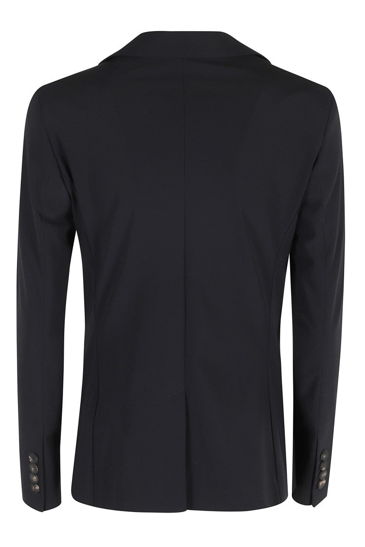 Rrd Black Surflex Single-Breasted Rear-Slit Polyamide Blazer