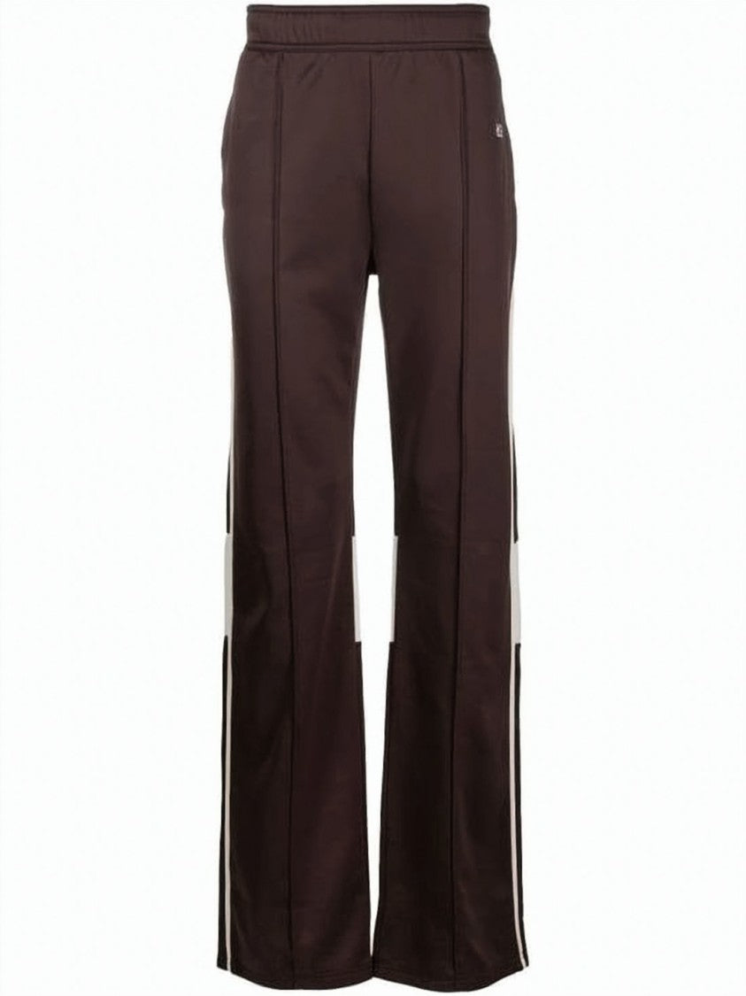 Wales Bonner Relaxed Fit Dark Brown Training Pants With Contrast Panels