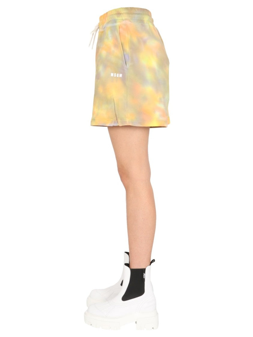 Msgm Relaxed Fit Cotton Shorts