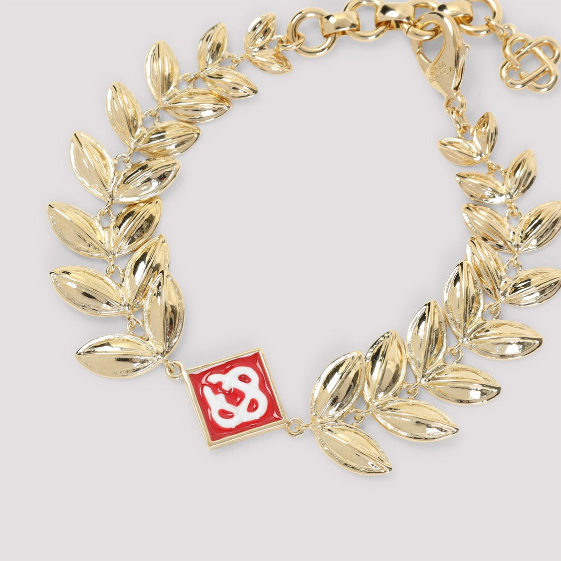 Casablanca Brass Laurel Leaf Bracelet