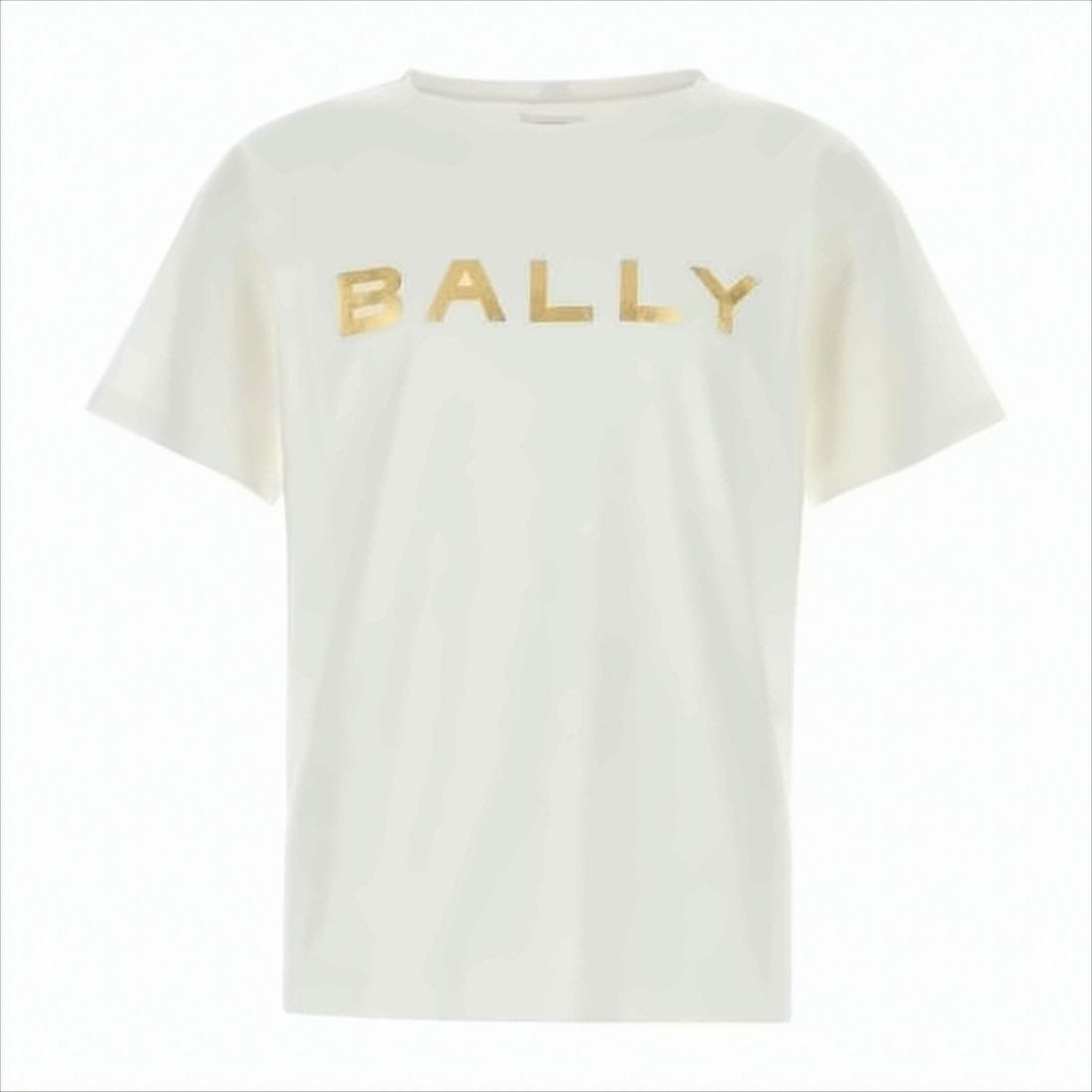Bally Organic Cotton T-Shirt With Metallic Gold Logo