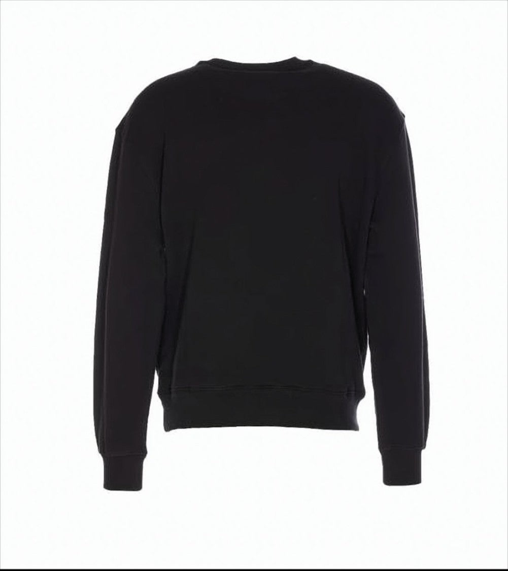 Maison Kitsuné Black Long-Sleeve Sweatshirt With Embroidered Fox Emblem