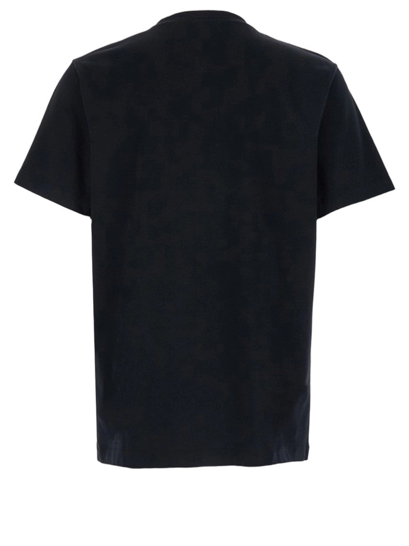 Off-White Contrast Logo Black Cotton T-Shirt