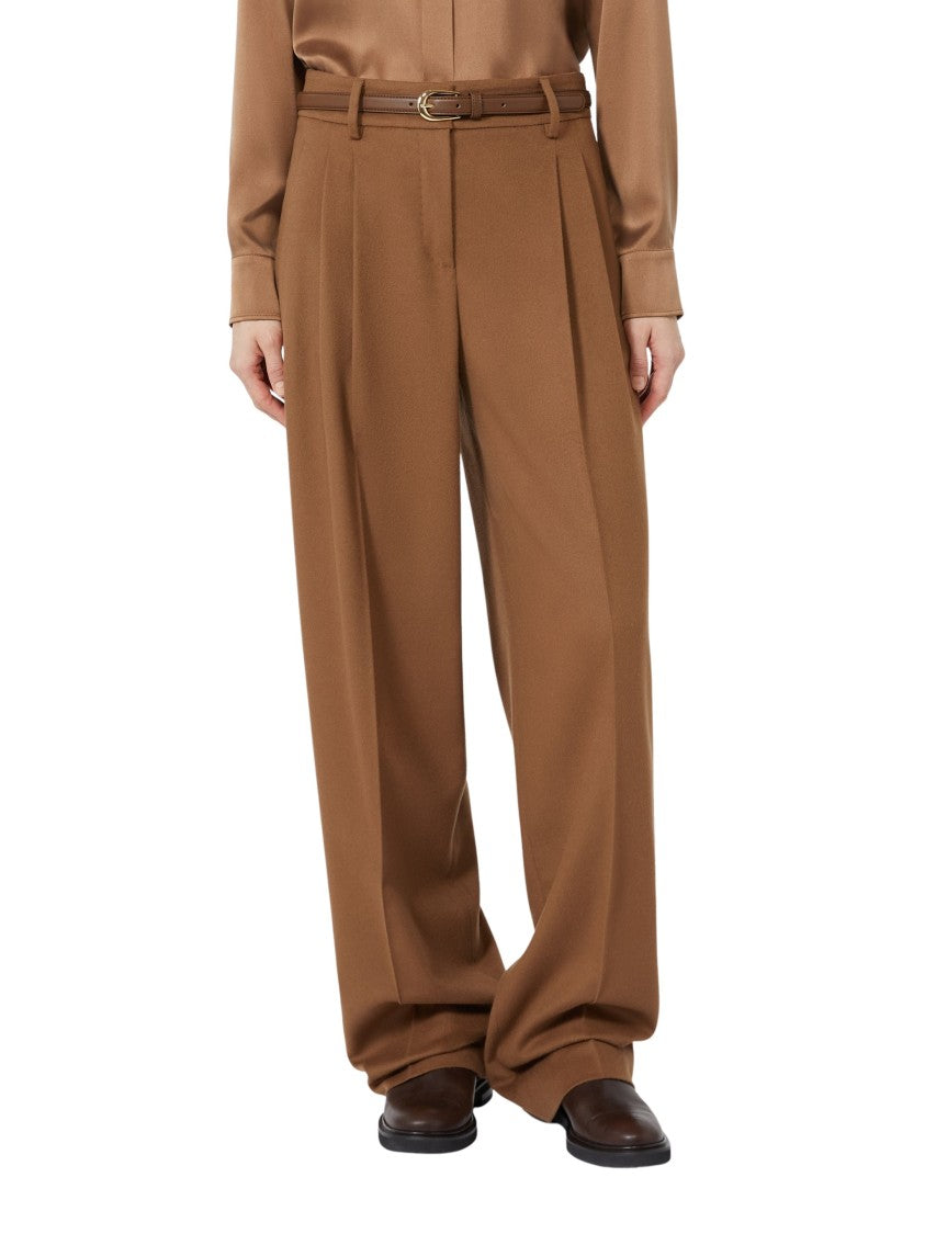 Max Mara Mstcocco High-Waisted Belted Wide-Leg Trousers