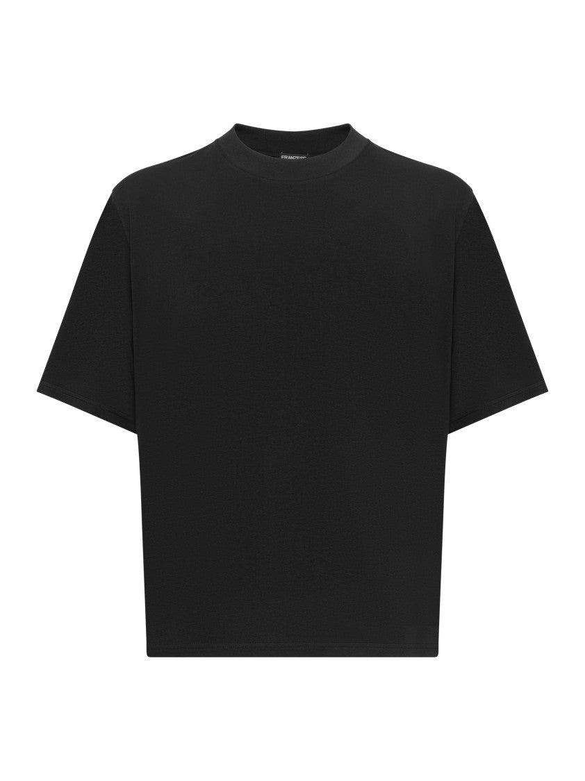 Franzese Collection Oversized Black T-Shirt With Crewneck