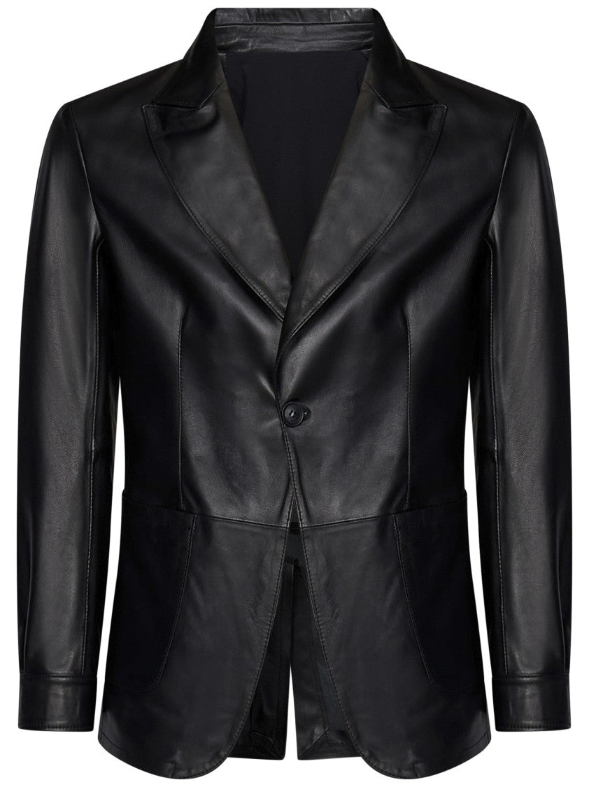 Franzese Collection Black Leather Jacket