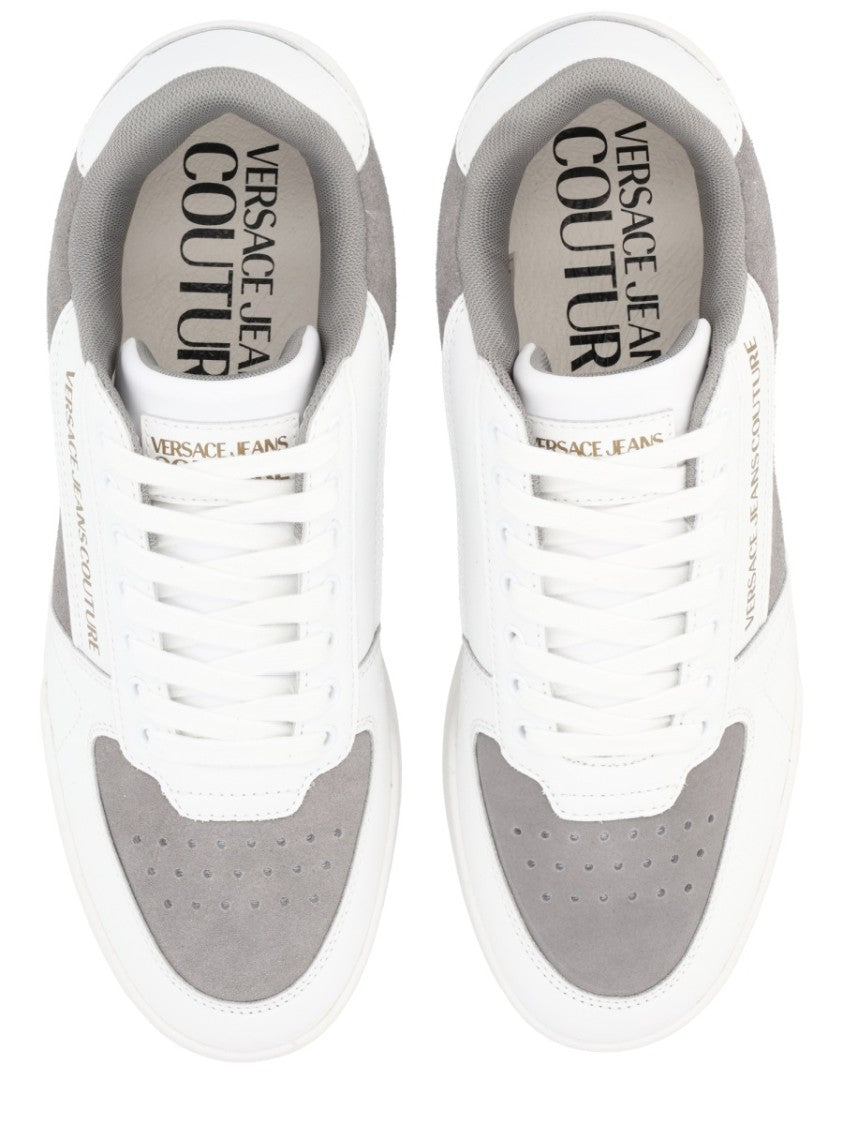 Versace Jeans Couture Sleek Grey Sneakers With Contrast Panels