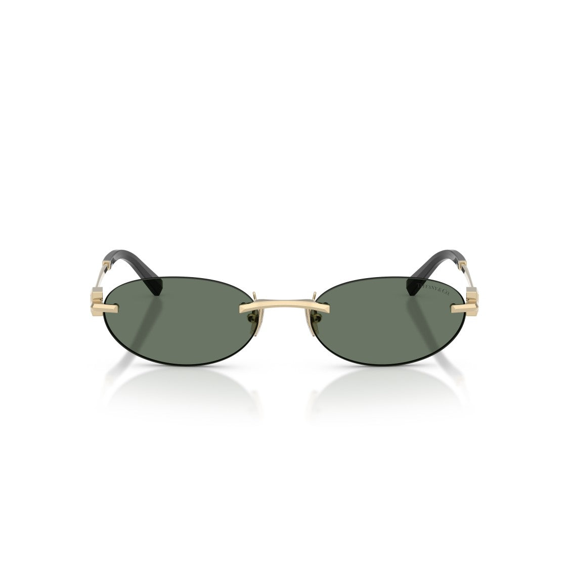 Tiffany & Co. Oval Lens Sunglasses With Gold-Tone Metal Frame