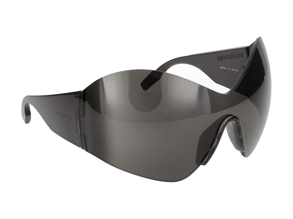 Balenciaga Grey Bb0180s Nylon Shield Sunglasses