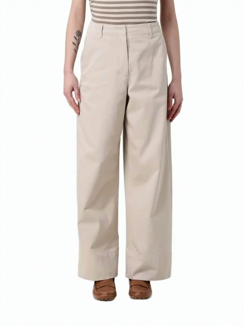 Max Mara High-Waisted Straight-Leg Pants With Concealed Fastening And Side Pockets